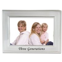 Lawrence Frames  Brushed Metal 4x6 Three Generations Picture Frame - Sentiments Collection