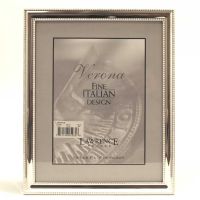 Lawrence Frames  8x10 Metal Picture Frame Silver-Plate with Delicate Beading