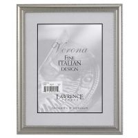 Lawrence Frames  8x10 Metal Picture Frame Pewter Finish with Delicate Beading