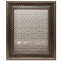 Lawrence Frames 8x10 Haber Bronze Lattice Picture Frame