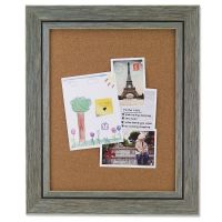 Lawrence Frames 11x14 Weathered Gray Decorative Corkboard Frame - Comes with Four Decorative Pins