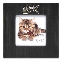 Lawrence Frames 660046D 4x6 Hinged double Simply black Picture Frame