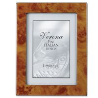 Lawrence Frames  Natural Faux Burl 4x6 Picture Frame - Polished Lustrous Finish With Sides Finished In Black