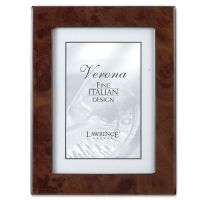 Lawrence Frames  Walnut Faux Burl 4x6 Picture Frame - Polished Lustrous Finish With Sides Finished In Black