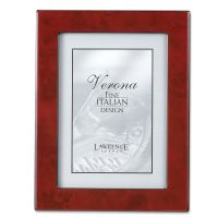 Lawrence Frames  Burgundy Faux Burl 4x6 Picture Frame - Polished Lustrous Finish With Sides Finished In Black