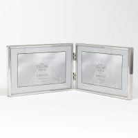 Lawrence Frames 6x4 Hinged Double Simply Silver Metal Picture Frame