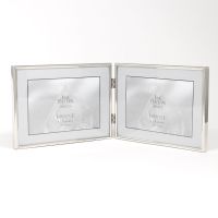 Lawrence Frames 7x5 Hinged Double Simply Silver Metal Picture Frame