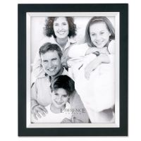 Lawrence Frames  Black Wood 11x14 with Silver Metal Inner Bezel Picture Frame