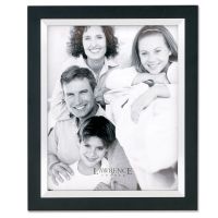 Lawrence Frames  Black Wood 8x10 with Silver Metal Inner Bezel Picture Frame