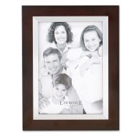 Lawrence Frames  Walnut Wood 11x14 with Silver Metal Inner Bezel Picture Frame