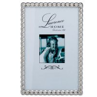 Lawrence Frames  710046 Silver Metal Rope 4x6 Picture Frame