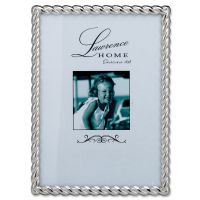 Lawrence Frames  710057 Silver Metal Rope 5x7 Picture Frame