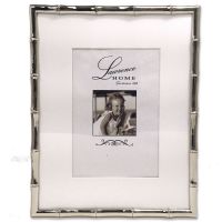 Lawrence Frames  710180 Silver Metal Bamboo 8x10 Matted for 5x7 Picture Frame