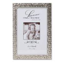 Lawrence Frames 4x6 Silver Shimmer Metal Picture Frame