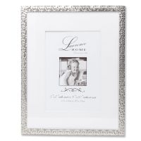 Lawrence Frames 8x10 Silver Shimmer Metal Matted for 5x7 Picture Frame