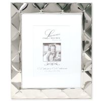 Lawrence Frames 8x10 Silver Pillow Metal Matted for 5x7 Picture Frame