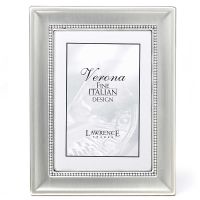 Lawrence Frames  4x6 Metal Picture Frame Two-Tone Silver-Plated