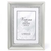 Lawrence Frames  5x7 Metal Picture Frame Two-Tone Silver-Plated