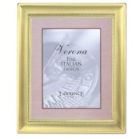 Lawrence Frames  8x10 Metal Picture Frame Two-Tone Brass-Plated