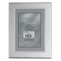 Lawrence Frames  Silver Plated 5x7 Metal Picture Frame - Inner Bead