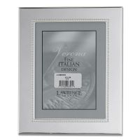 Lawrence Frames  Silver Plated 8x10 Metal Picture Frame - Inner Bead