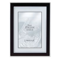 Lawrence Frames  Silver and Black 5x7 Metal Picture Frame