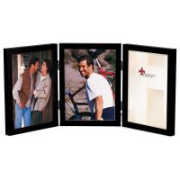 Lawrence Frames  4x6 Hinged Triple Black Wood Picture Frame - Gallery Collection