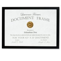 Lawrence Frames  8.5x11 Black Wood Certificate Picture Frame - Gallery Collection