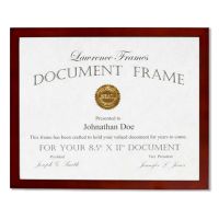 Lawrence Frames  8.5x11 Walnut Wood Certificate Picture Frame - Gallery Collection