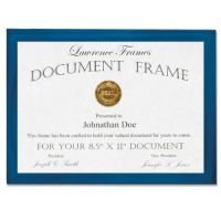 Lawrence Frames  8.5x11 Blue Wood Certificate Picture Frame - Gallery Collection