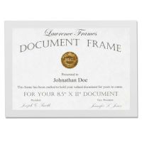 Lawrence Frames  8.5x11 White Wood Certificate Picture Frame - Gallery Collection