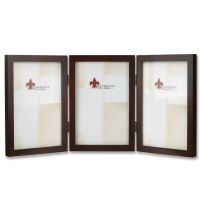 Lawrence Frames  755946T Espresso Wood 4x6 Hinged Triple Picture Frame