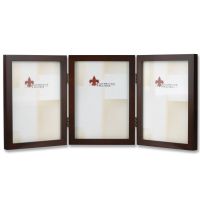 Lawrence Frames  755957T Espresso Wood 5x7 Hinged Triple Picture Frame