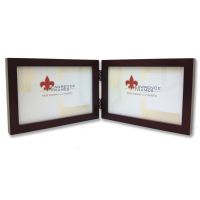 Lawrence Frames  755964D Espresso Wood 6x4 Hinged Double Picture Frame