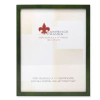 Lawrence Frames  8.5x11 Green Wood Certificate Picture Frame - Gallery Collection