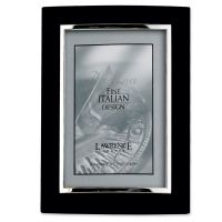 Lawrence Frames  Domed Black Metal 5x7 with Silver Inner Edge Picture Frame