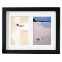 Lawrence Frames  Black Wood Double 5x7 Matted Picture Frame