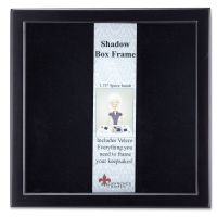 Lawrence Frames  790012 Black Wood Shadow Box 12x12 Picture Frame