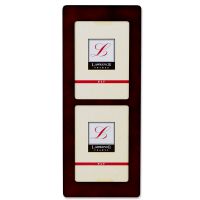 Lawrence Frames  Walnut Wood 5x7 Multi Double Vertical Picture Frame