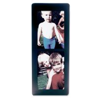 Lawrence Frames  Black Wood 5x7 Multi Double Vertical Picture Frame