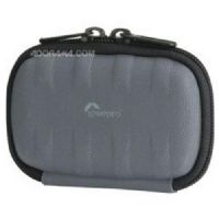 Lowepro Santiago 10 Ribbed Shell Compact Point & Shoot Camera Pouch with Dense Eva Foam Padding - Grey