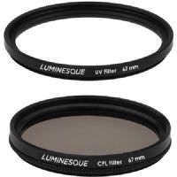 Luminesque 67mm Circular Polarizer and UV Slim PRO Filter Kit