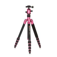 MeFOTO A1350Q1H Roadtrip Travel Tripod Kit Hot Pink Aluminum