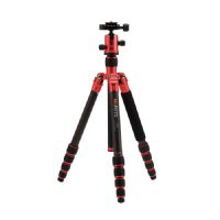 MeFOTO C1350Q1R Roadtrip Travel Tripod Kit Red Carbon Fiber