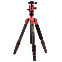 MeFOTO C2350Q2R Globetrotter Travel Tripod Kit Red Carbon Fiber