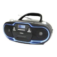 NAXA Electronics Portable MP3/CD Player, AM/FM Stereo Radio and USB Input (Black/Blue)
