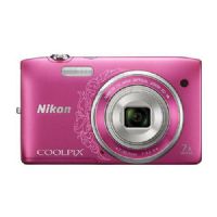 Nikon Coolpix S3500 20.1 MP Digital Camera - Pink Line Art