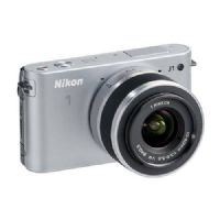 Nikon 1 J1 10.1 MP Mirrorless Digital Camera - Silver - 1 NIKKOR VR 10-30mm Lens