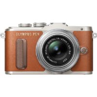 Olympus V205081NU000 PEN E-PL8 Mirrorless Micro Four Thirds Digital Camera with 14-42mm Lens (Brown)