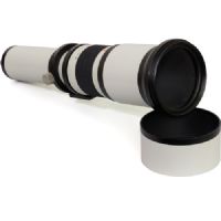 Opteka 650-1300mm f/8-16 Preset Telephoto Zoom Lens for T Mount (White)